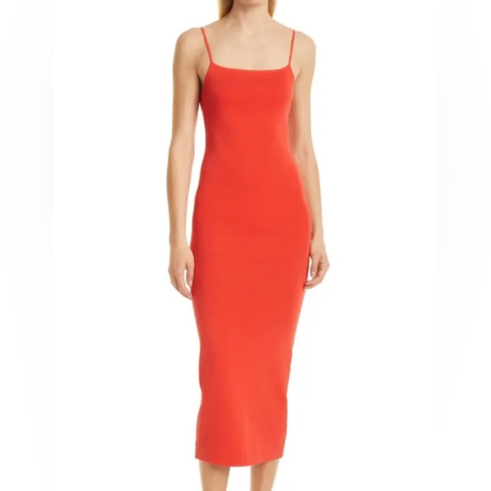 A.L.C. Aubrey Knit Midi Dress in Flame